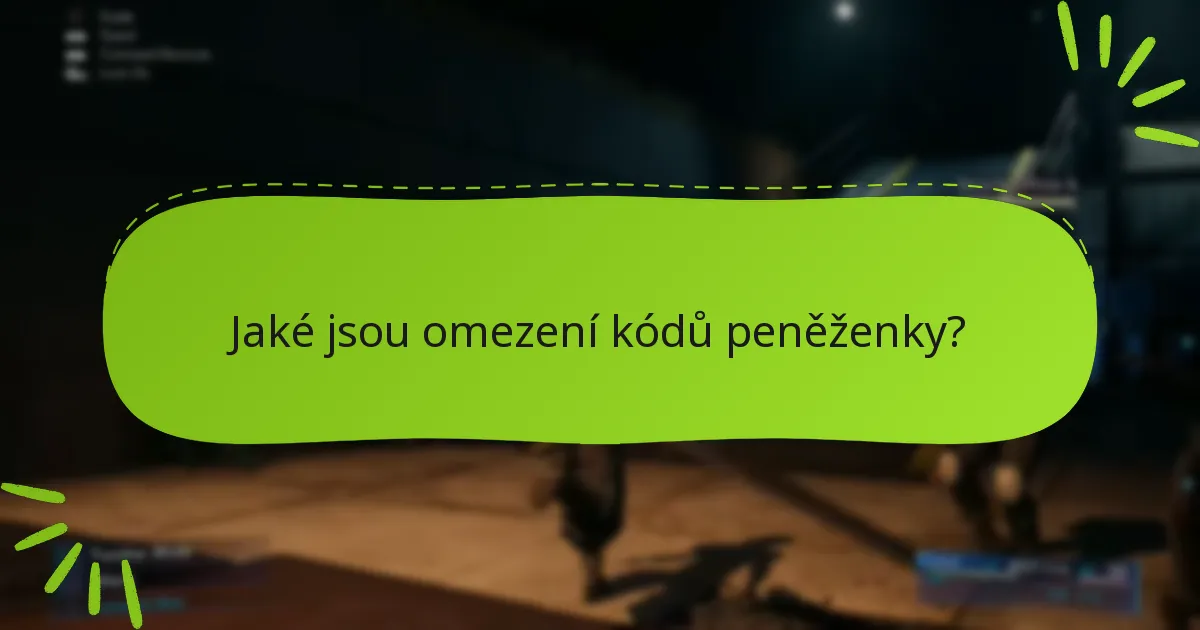 Jak mohu řešit problémy s uplatněním kódů peněženky?